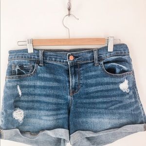 Cuffed Jean Shorts,  3-inch inseam